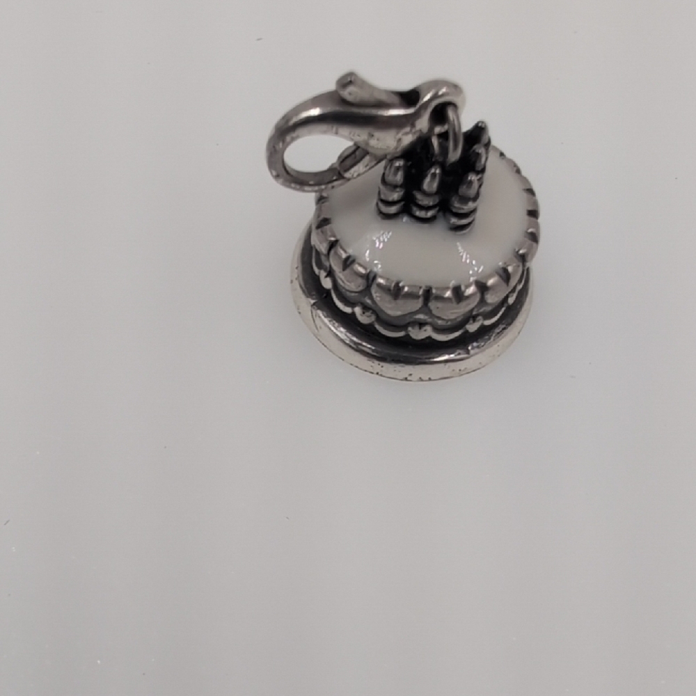 Brighton HAPPY Birthday Cake Silver Heart Charm - Picture 2 of 6
